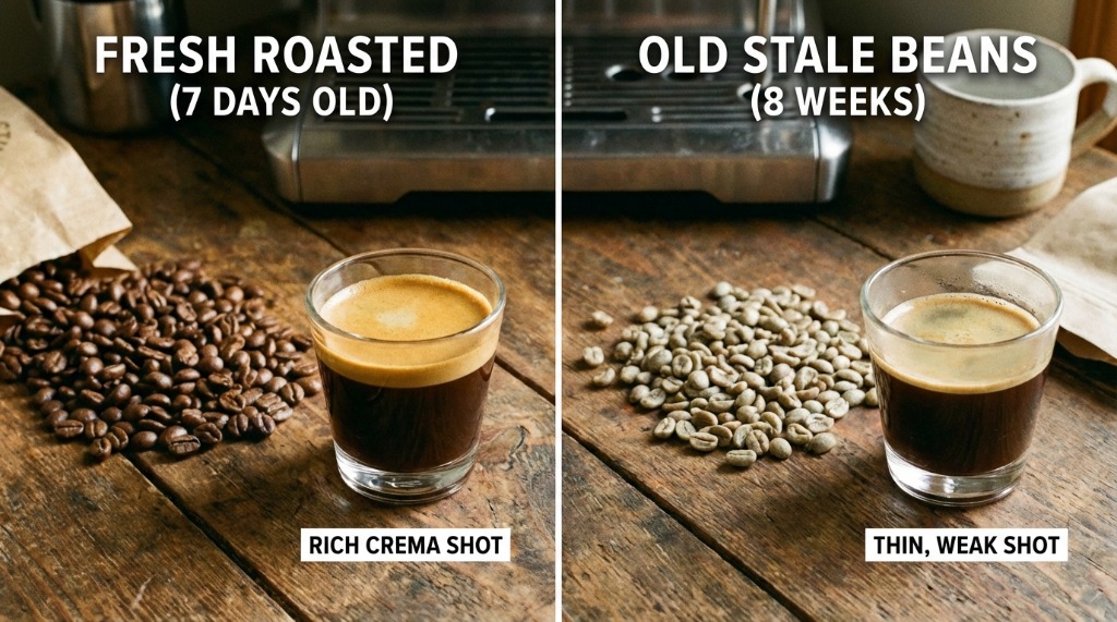 Fresh vs Stale Beans Comparison