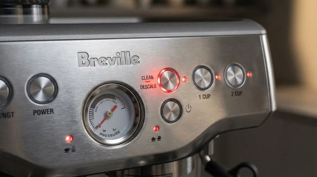 Breville control panel with indicator lights