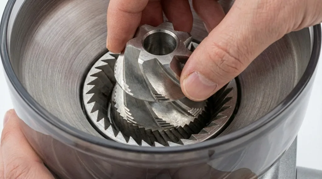 Reassembling the upper burr into a Breville grinder