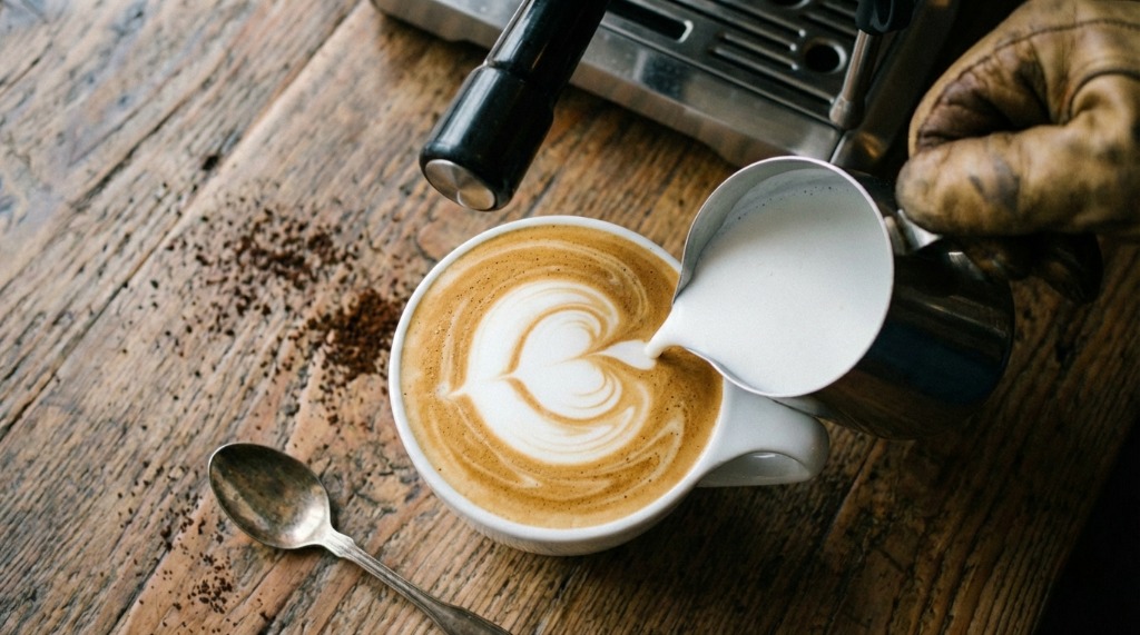 Heart shape beginning to form in cup