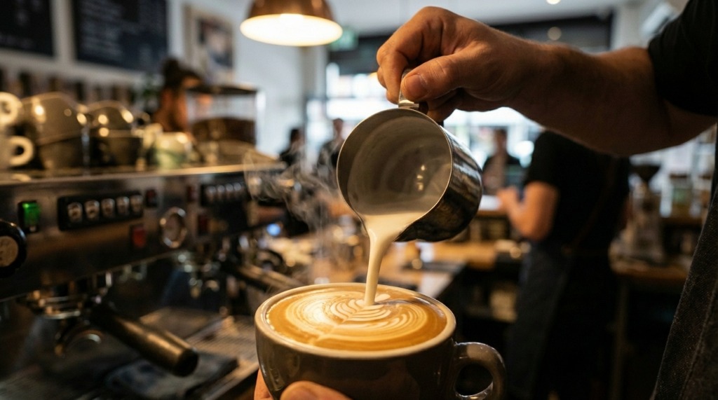 Professional Rosetta Latte Art Pour