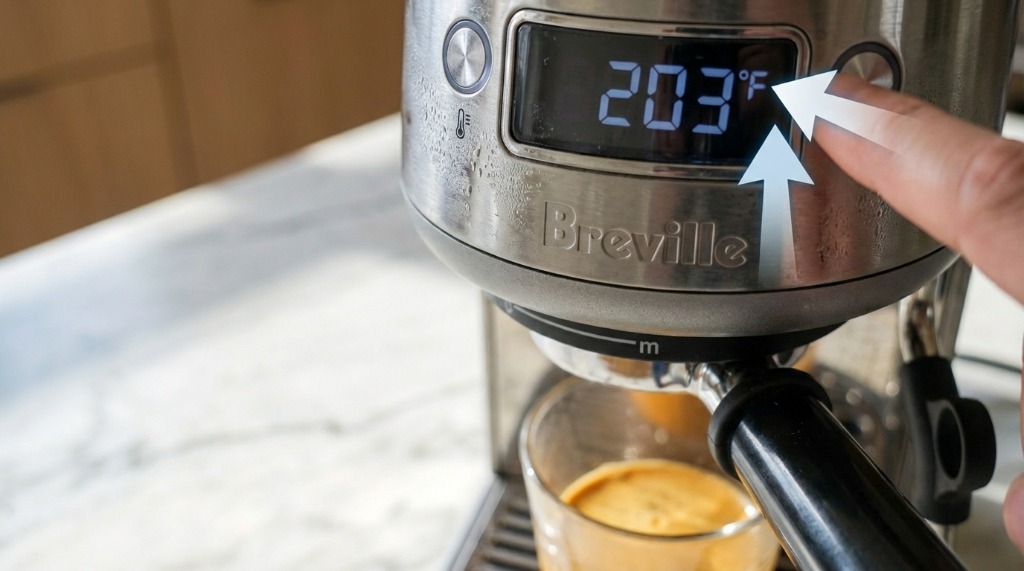 Breville Espresso Machine Temperature Adjustment Display