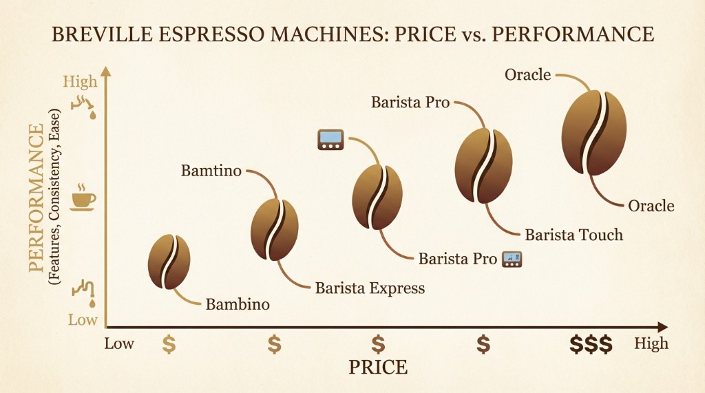 Breville Price vs Performance Chart