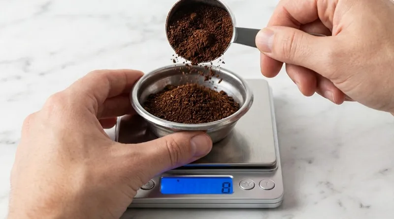 Dosing a single shot basket on scale