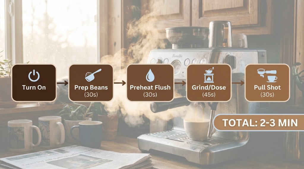 Breville Espresso Morning Workflow Timeline
