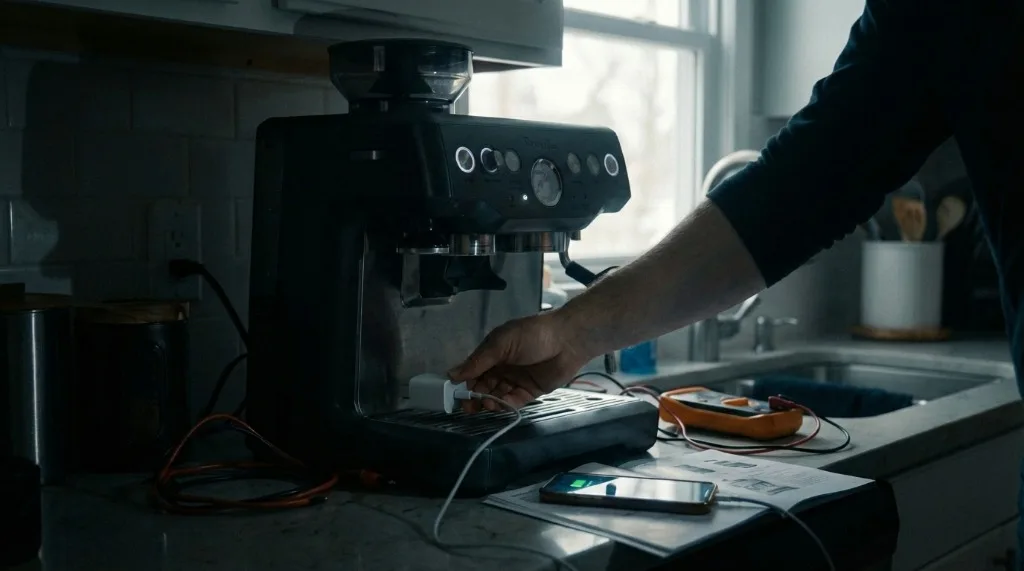 Testing a kitchen outlet with a different appliance