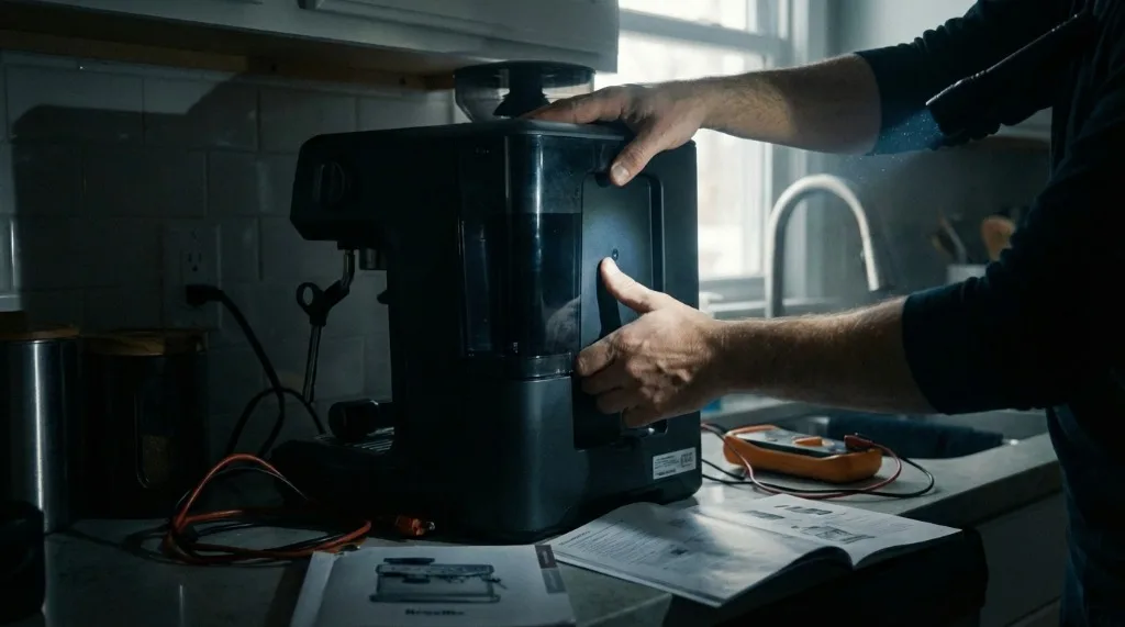 Firmly seating the water tank on a Breville machine